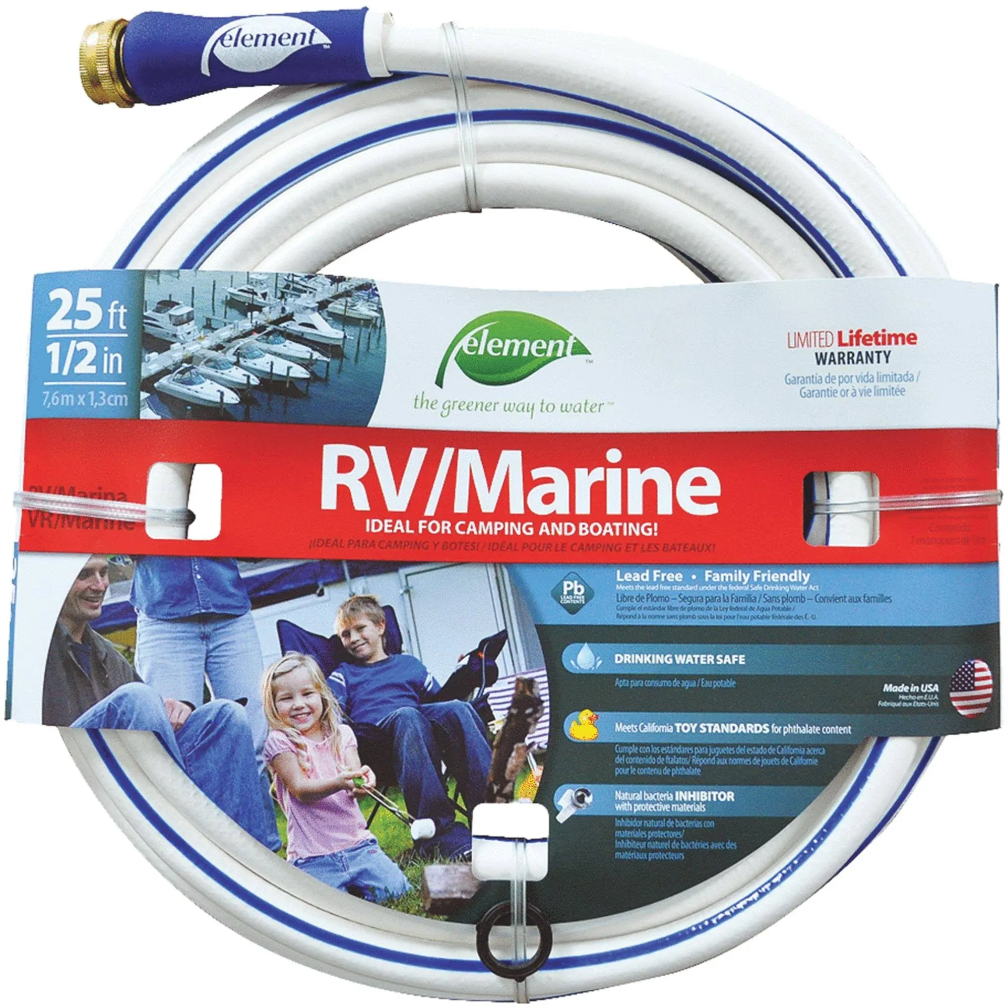 Element RV&amp;Marine 1/2 In. Dia. x 25 Ft. L. Drinking Water Safe Hose CELMRV12025