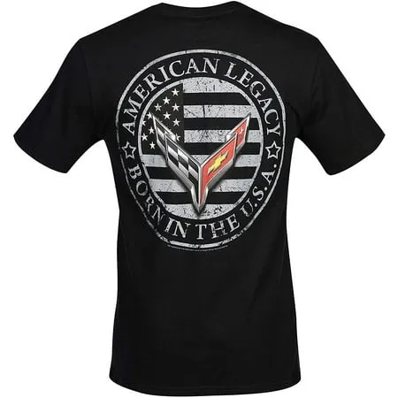 C8 Corvette Next Gen American Legacy Born in The USA Men s T-Shirt Large Black