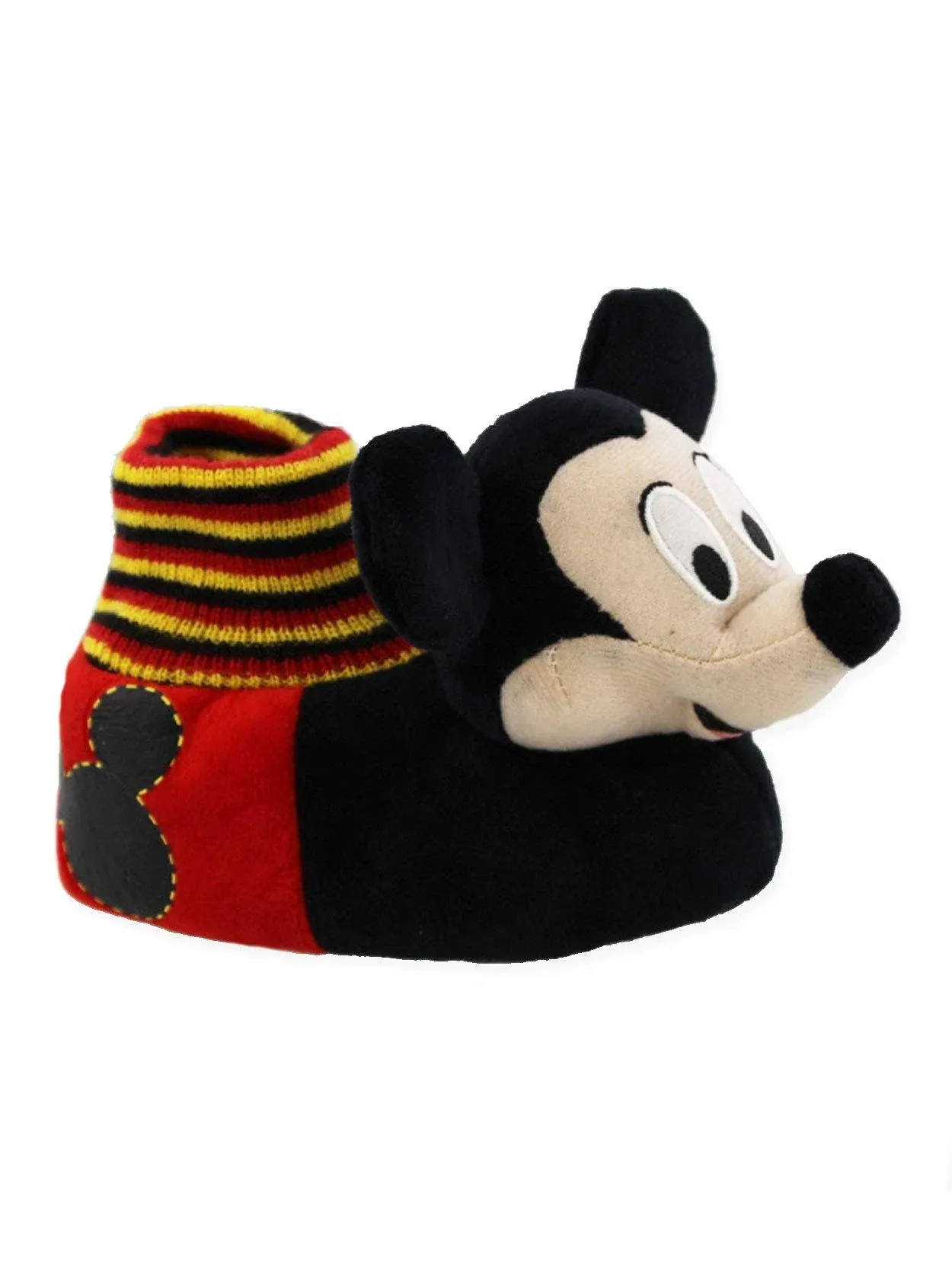 Disney Mickey Mouse Toddler Boys Plush 3D Mickey Head Sock Top Slippers