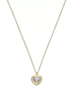 Coach Gold-Tone Heart Pendant Necklace