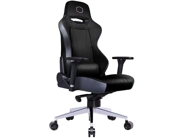 Cooler Master Caliber X1C Gaming Chair - Cooling Comfort & Performance - 360° Swivel, Reclining High Back, Armrests, Headrest, Lumbar Support - PU Leather - Black