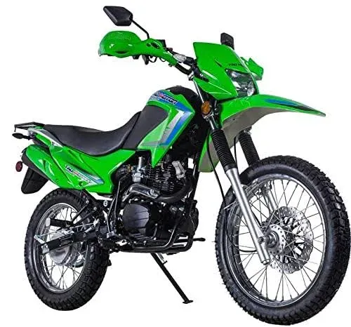 HHH 250 Motorcycle TBR7 Street Youth Scooter Gas Moped Scooter 229cc Adults Motorcycle Street Scooter TAO Motors Dual Sports Enduro Bike (Green)