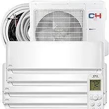 Cooper & Hunter Four 4 Zone 9,000 + 9,000 + 9,000 + 18,000 BTU Ductless Mini Split AC/Heating system Full Set with 25FT Installation Kits