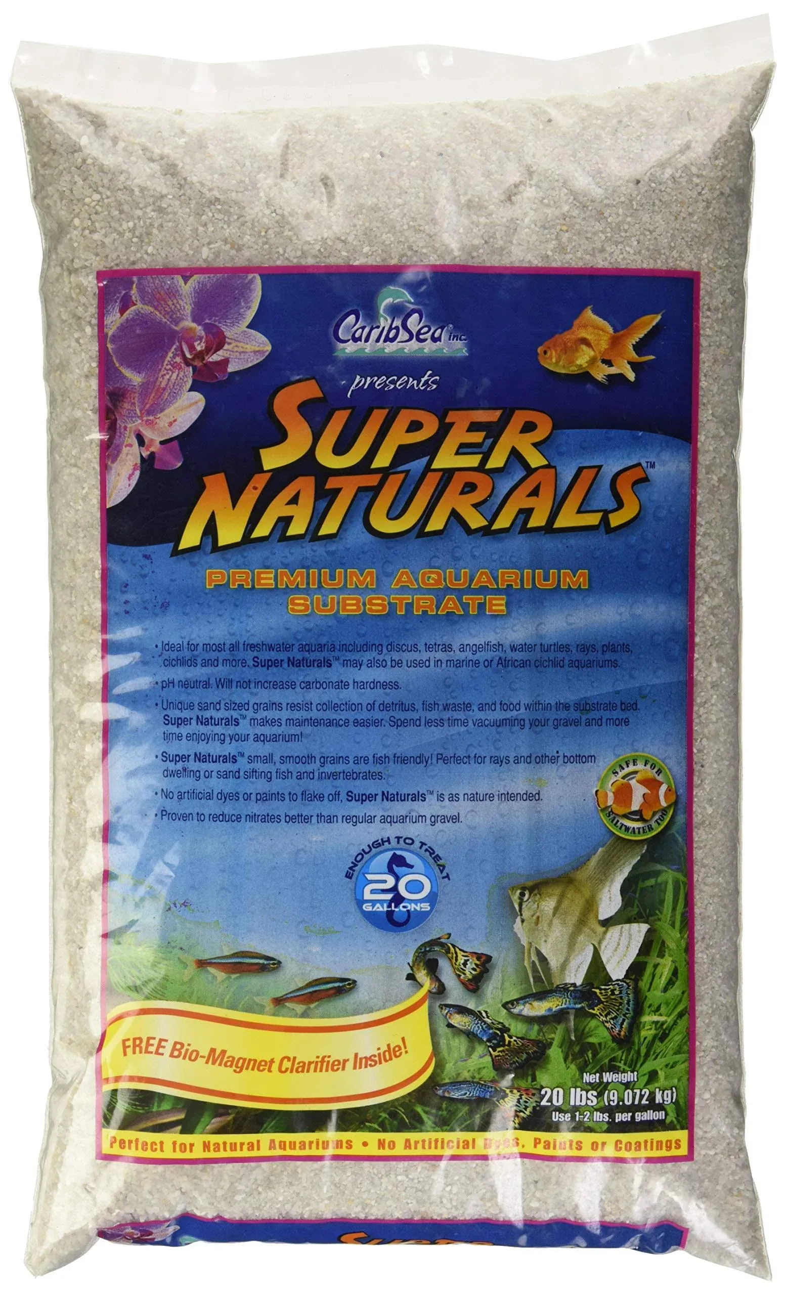 CaribSea Super Naturals Freshwater Substrate Torpedo Beach 20 lb 823