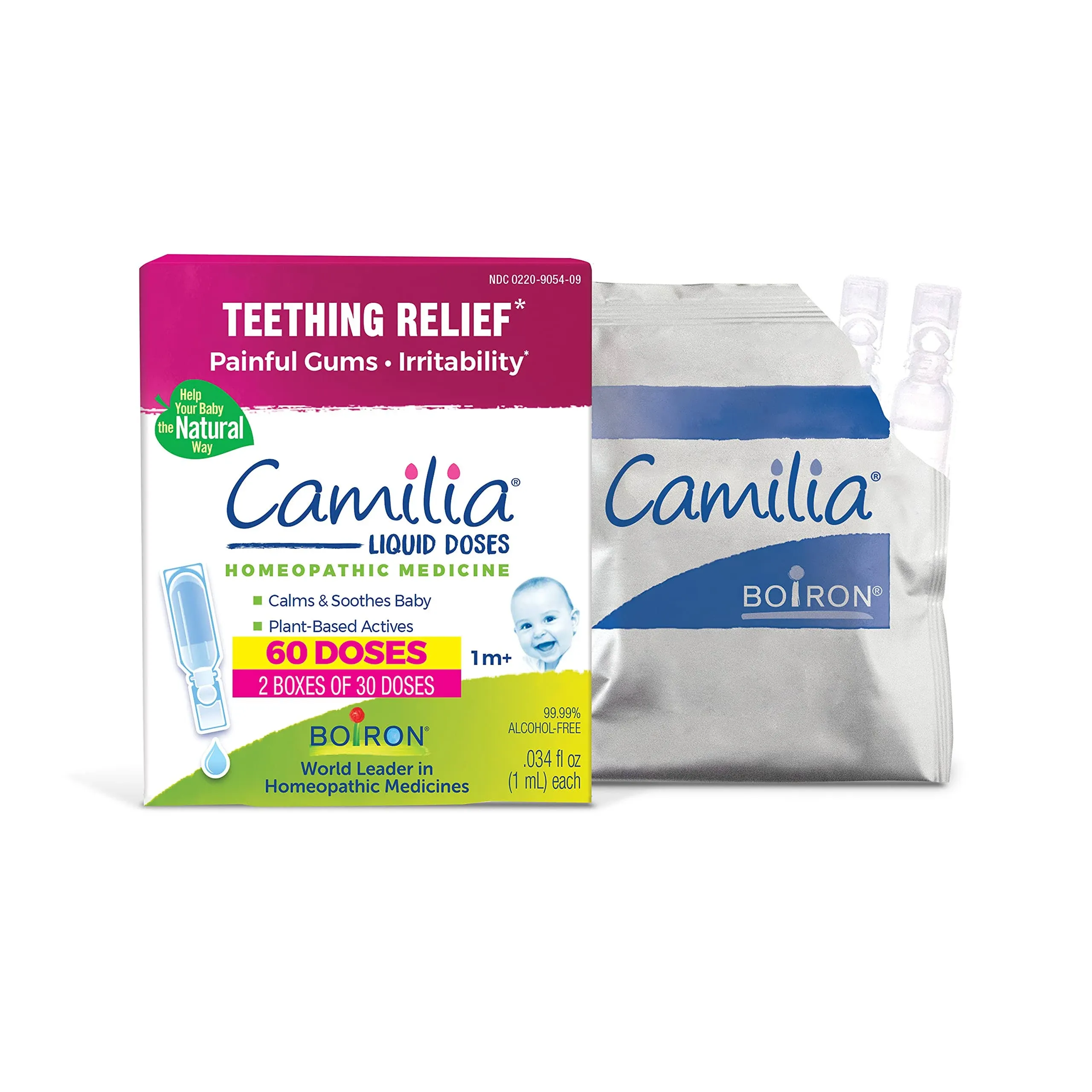 Boiron Camilia Teething Drops for Daytime and Nighttime Relief of Painful or Swollen Gums and Irritability in Babies