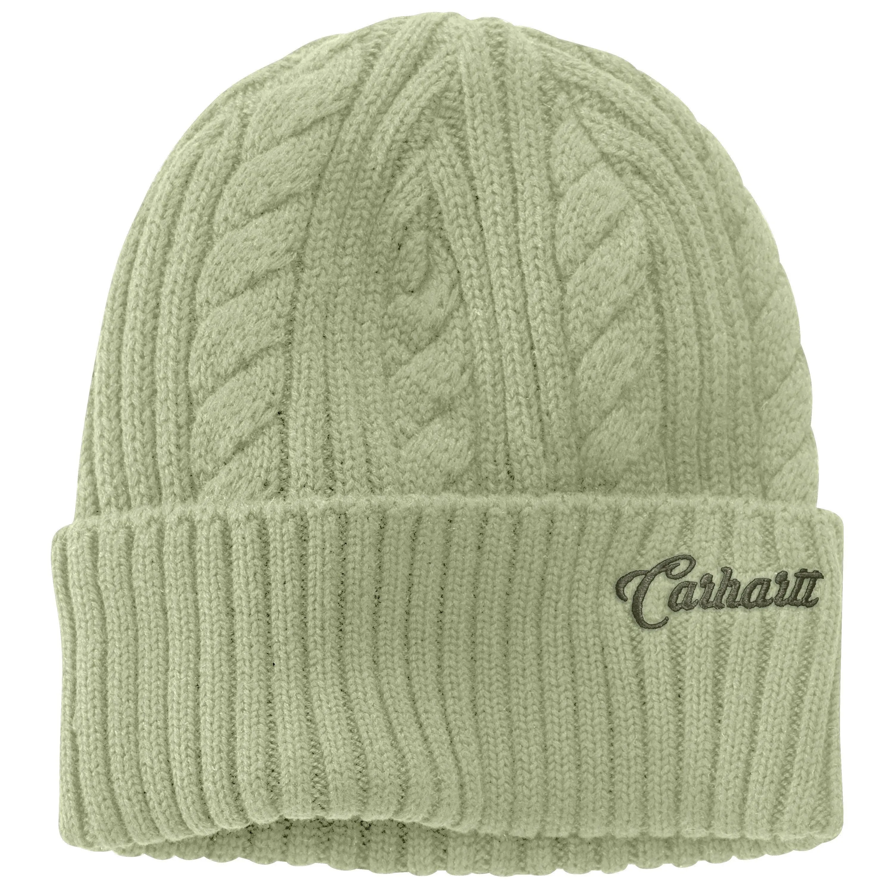 Carhartt Hat Womens Winter Rib Knit Fisherman Beanie Mint Green