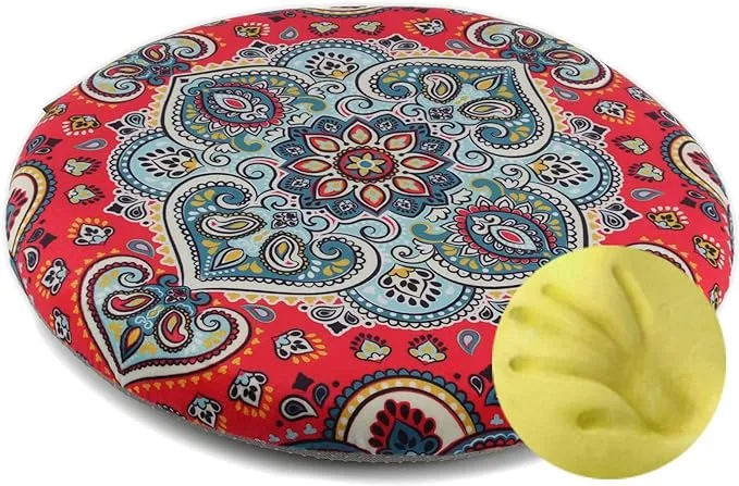 Sigmat Memory Foam Seat Cushion Anti-Slip Soft Round Stool Cushion Chair Pad 20 Inch Navy Blue