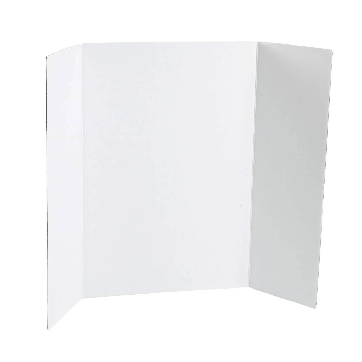 White Tri-fold Display Board, Corrugated Cardboard, 36 x 48 inches (Pack of 6)