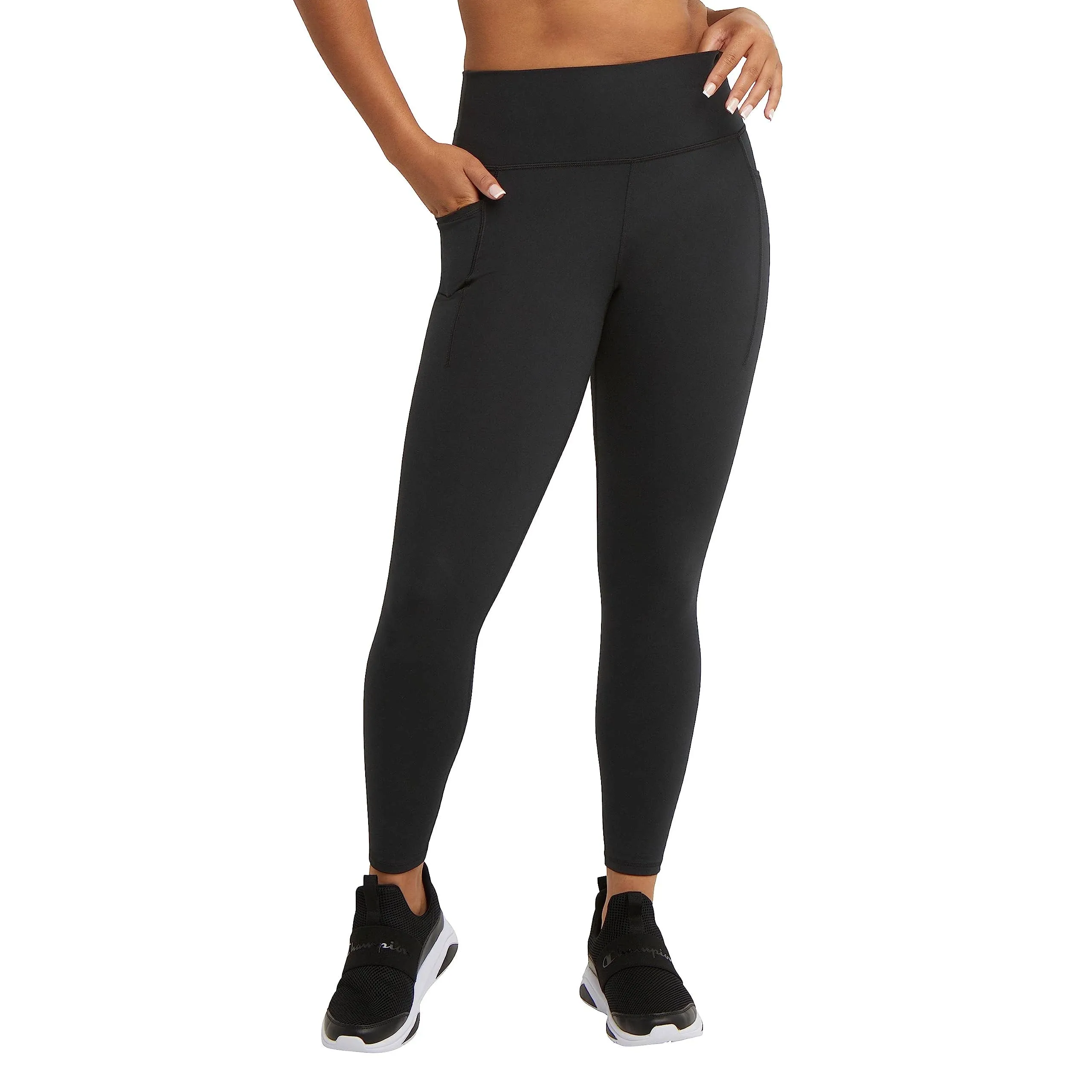 Champion Bike, Soft Touch, Shorts with Period Protection for Women, 7" & 25", Black Legging, XX-Large