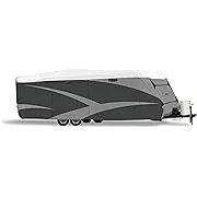 ADCO 36844 Designer Series Olefin HD Travel Trailer Cover 26' 1" - 28' 6", Gray/White