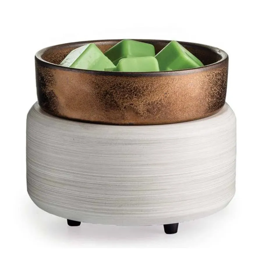 White Washed Bronze 2-in-1 Classic Fragrance Warmer - Candle Warmers