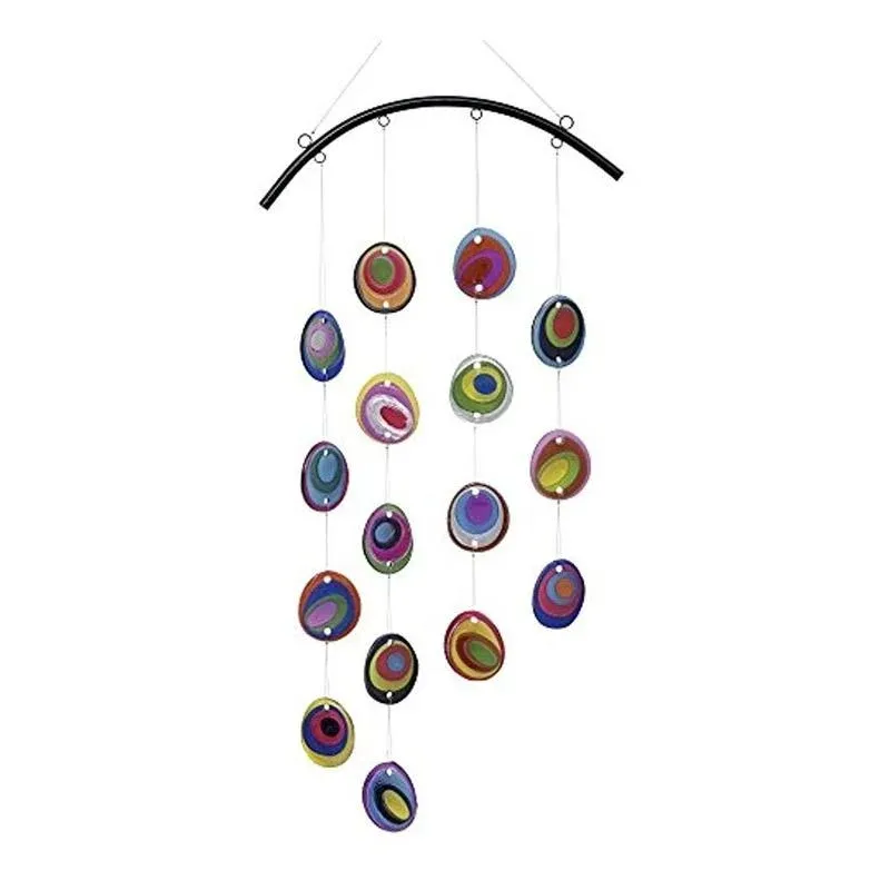 Bits and Pieces - Beautiful Fused Hanging Glass Garden Art - Colorful Window Suncatcher and Wind Chimes