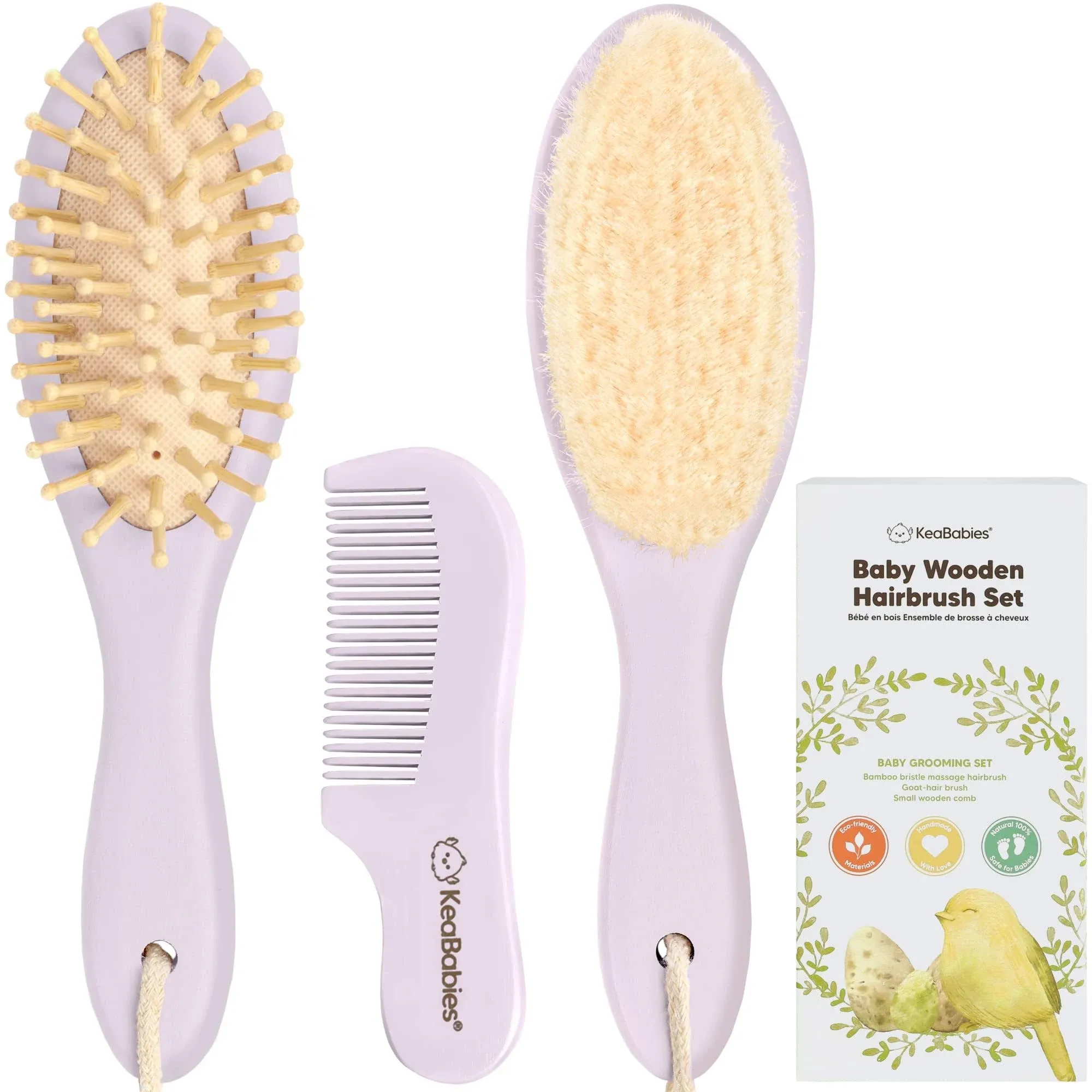 Baby Hair Brush and Comb Set Blush