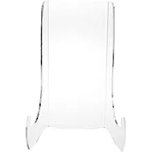 Plymor Clear Acrylic Flat Back Easel with Shallow Support Ledges, 15" H x 10.25" W x 8.75" D