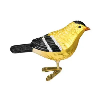 Old World Christmas 18045 Glass Blown American Goldfinch Ornament