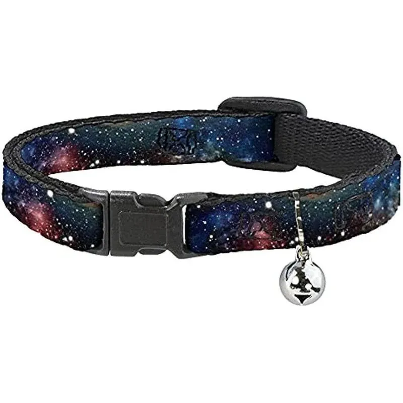 Cat Collar Breakaway Space Dust Collage 8 to 12 Inches 0.5 Inch Wide