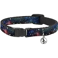 Cat Collar Breakaway Space Dust Collage 8 to 12 Inches 0.5 Inch Wide