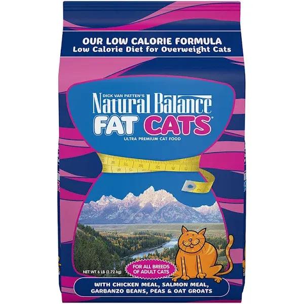 Natural Balance Original Ultra Fat Cats Chicken Meal & Salmon Meal Recipe Low Calorie Dry Cat Food - 6 Pounds