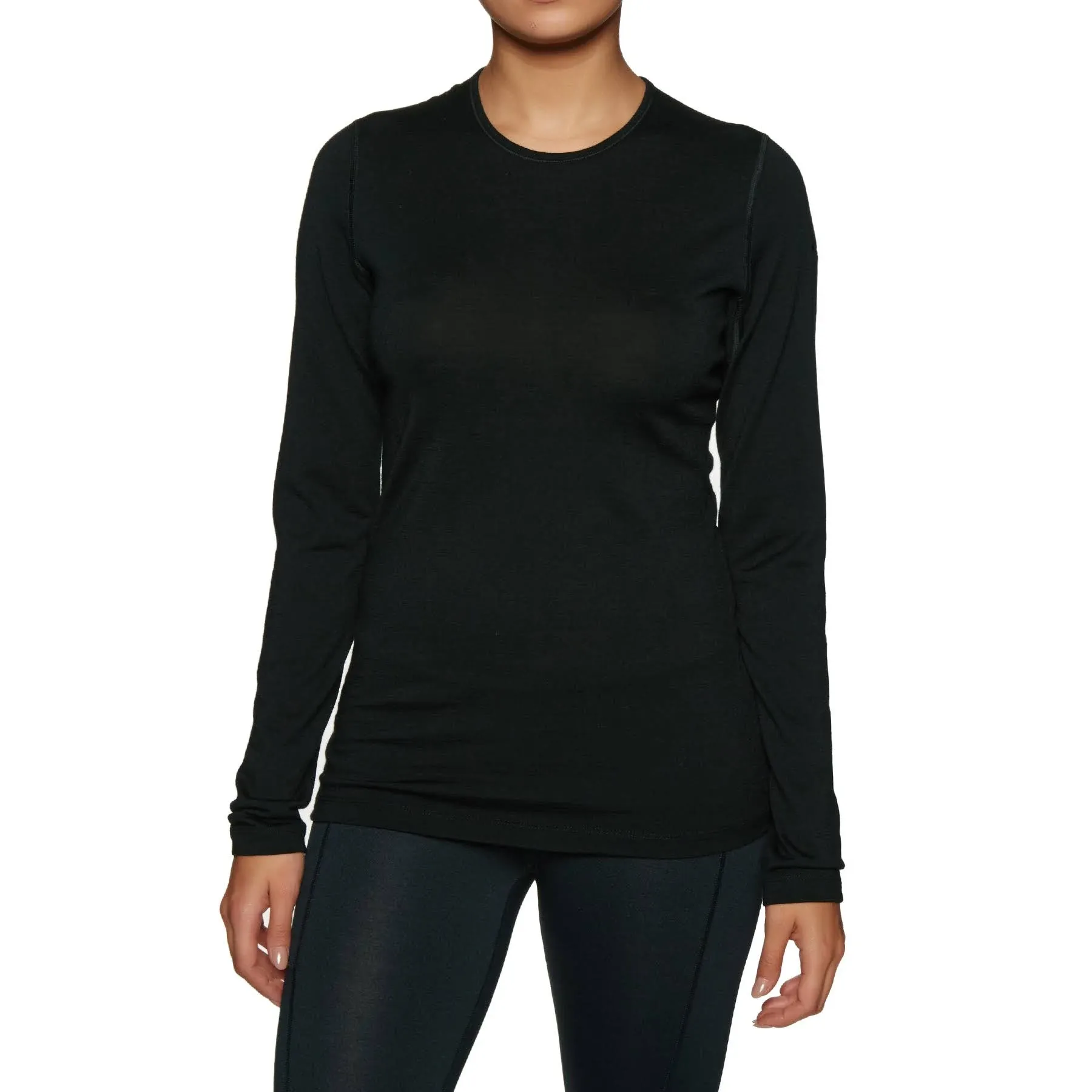 Icebreaker 200 Oasis Long Sleeve Crewe - Women's Black, XL