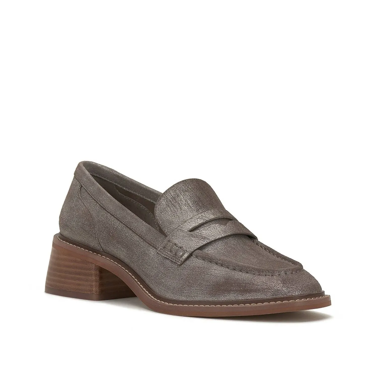 Vince Camuto Enachel Penny Loafer in Dark Taupe/S Dimesu