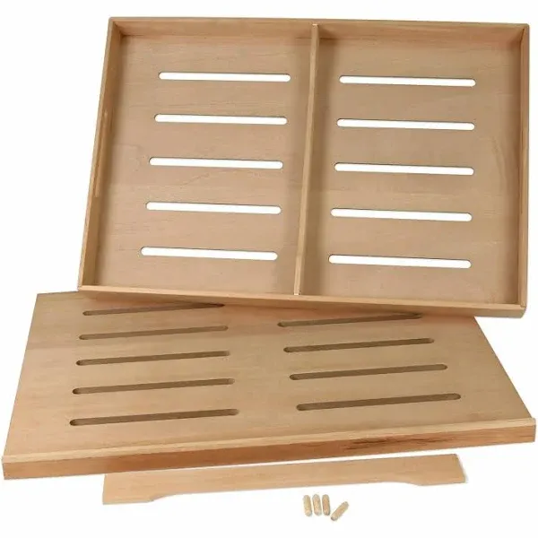 Additional Shelf Kit for HUM-2000 Towers, Spanish Cedar, 1 Tray, 1 Shelf, 1 Divider, 4 Pegs