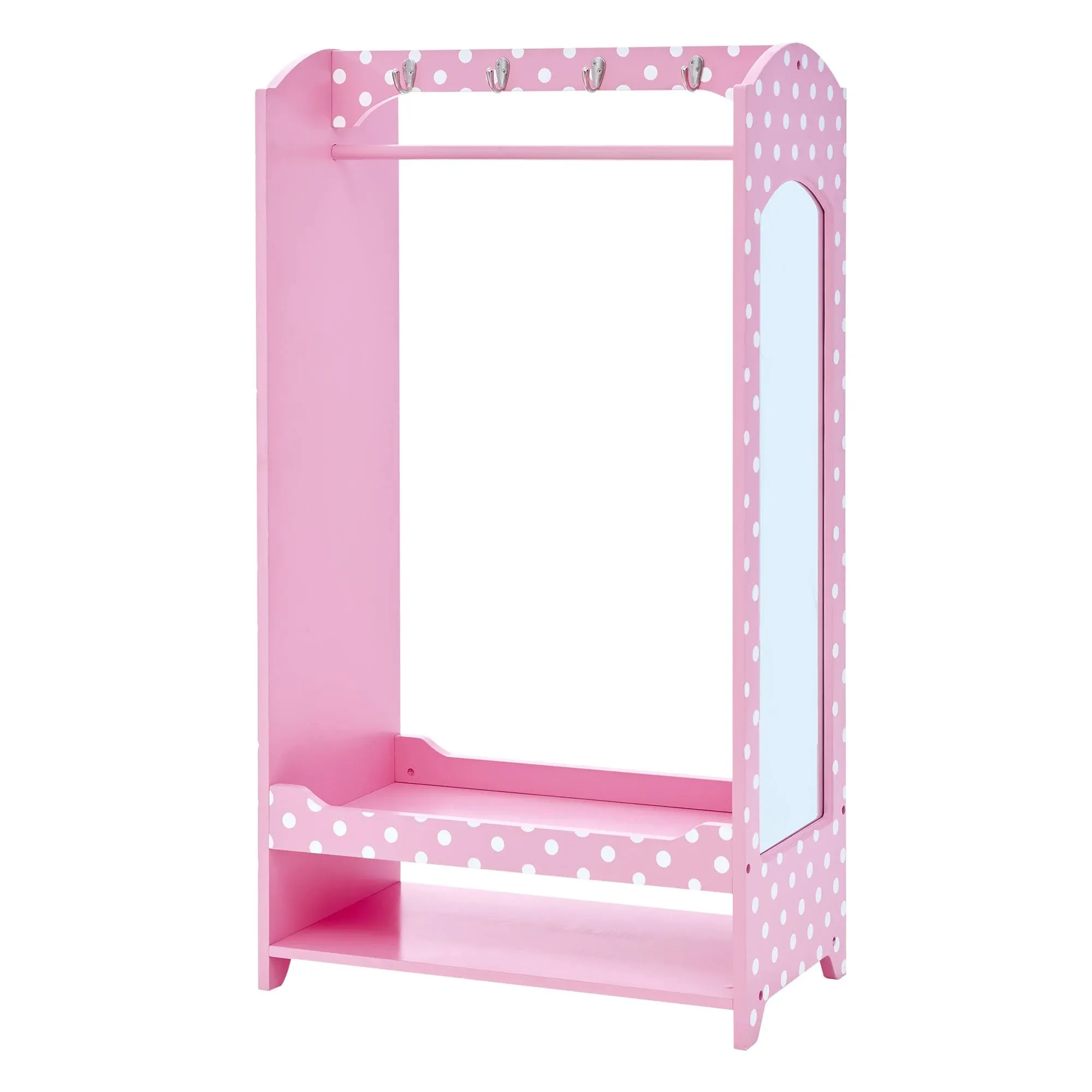 Little Princess Bella Clothing Rack with Storage - Pink