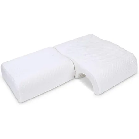 HOMCA Memory Foam Cuddle Pillow, Shoulder Pillow for Side Sleepers, Arm Pillow with Arm Hole for Sleeping, Side Sleeper Pillow for Arm Pressure Relief with Breathable Pillowcase