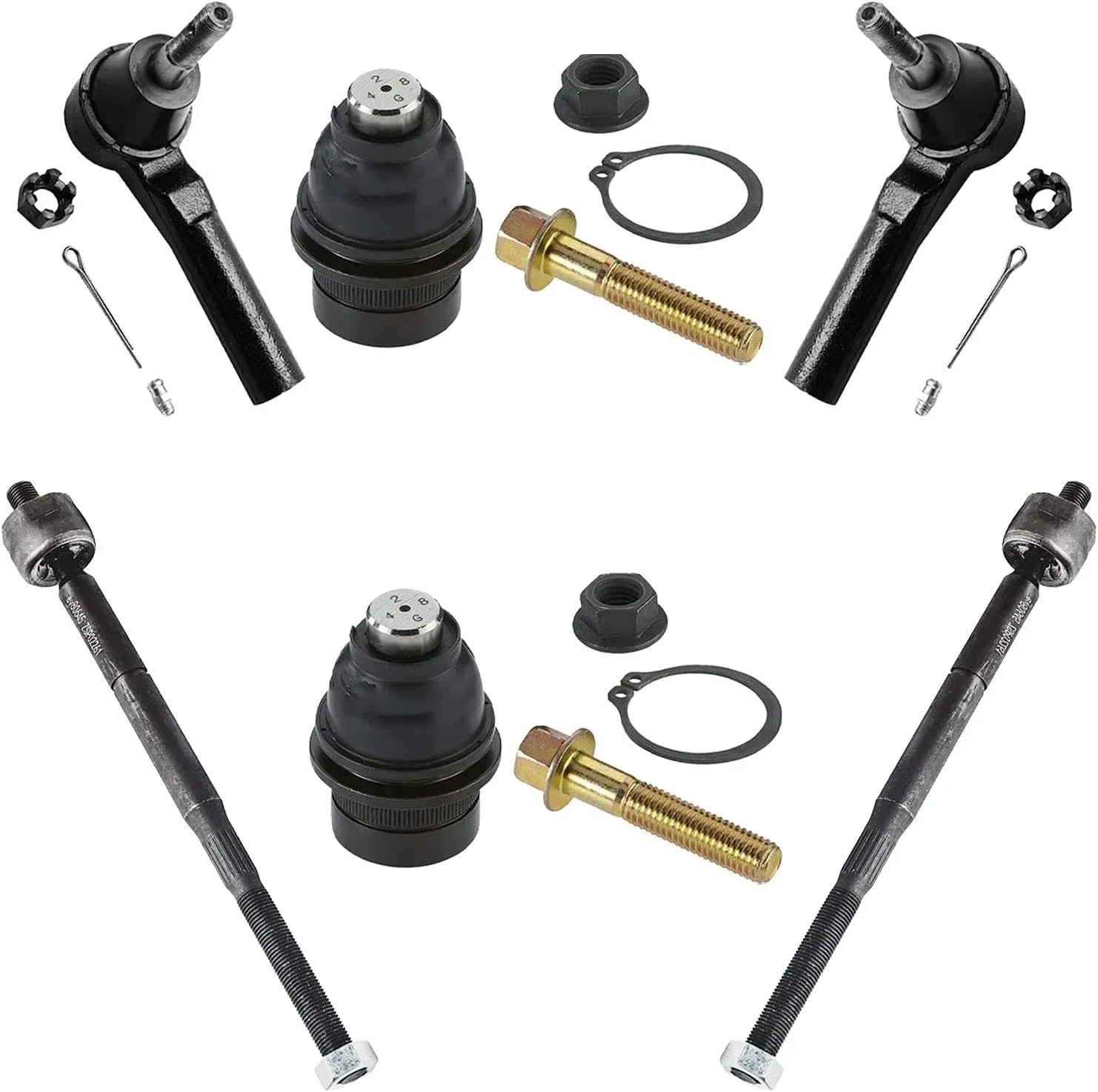 Detroit Axle 80300-6D Front Inner Outer Tie Rods Ball Joint for Patriot Compass Caliber