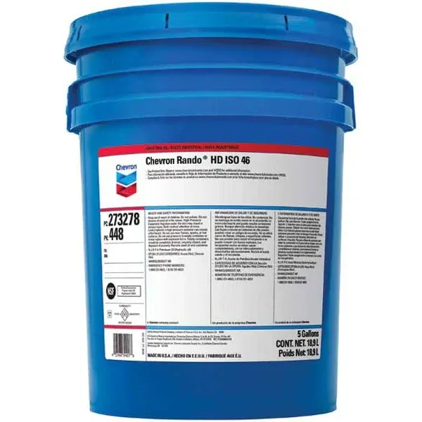 Chevron Rando HD ISO 46 Conventional Hydraulic Oil