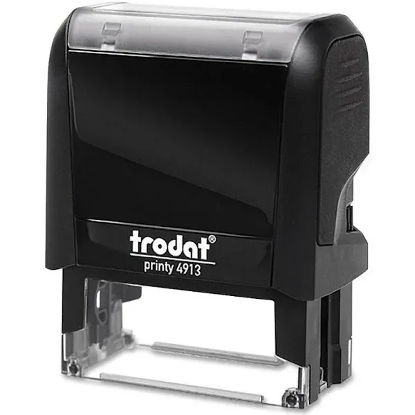 Trodat Printy 4913 Self Inking Pastel Green DIY Stamp Kit with Black Ink – 5 Lines, Impression Size: 7/8” x 2-3/8” inch