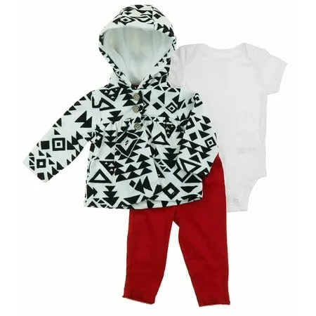 Carters Baby Girl s 3 Piece Matching Winter Outfit Set- Jacket Bodysuit Pants