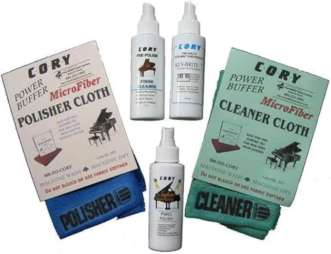 Cory Care Products Complete Piano Finish Cleaning and Care Kit - for High Gloss ...