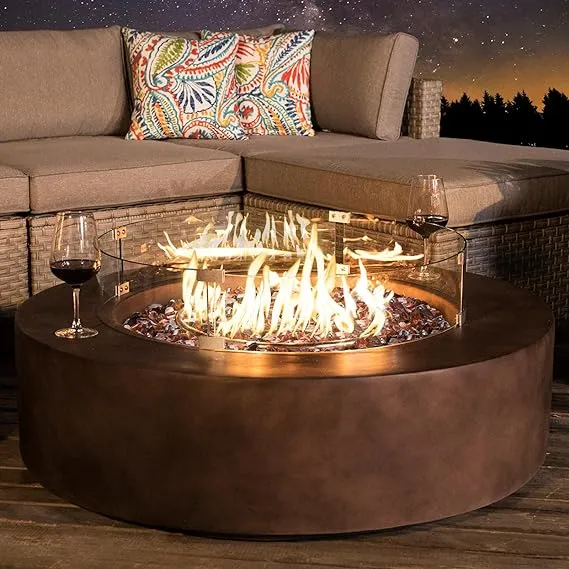 COSIEST Outdoor Propane Fire Pit Coffee Table