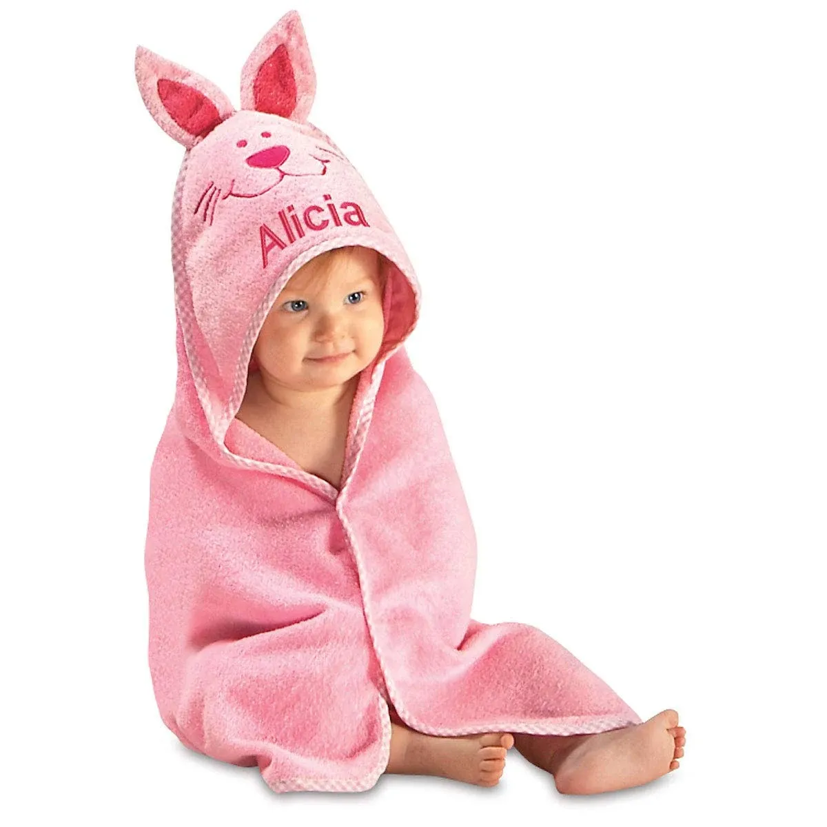 Bunny Hooded Animal Personalized Towel | Lillian Vernon