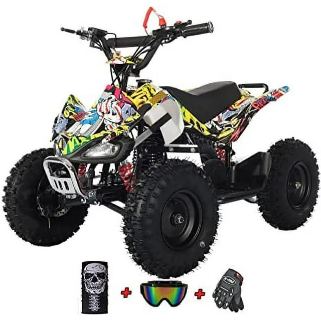 X-Pro Brand New Thunder 40cc Mini Gas ATV for Kid with 4 Stroke Pull Start, Disc Brake 6" Tires