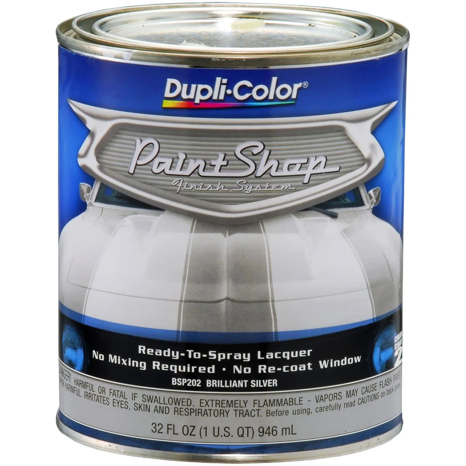 Dupli-Color BSP202 Brilliant Silver Metallic Paint Shop Finish System - 32 oz.