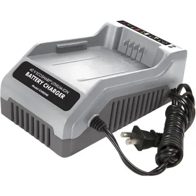 Restored Snow Joe + Sun Joe iCHRG40 | EcoSharp Lithium-Ion Battery Charger | 40 Volt | Gray | CERTIFIED AUTHENTIC (Refurbished)