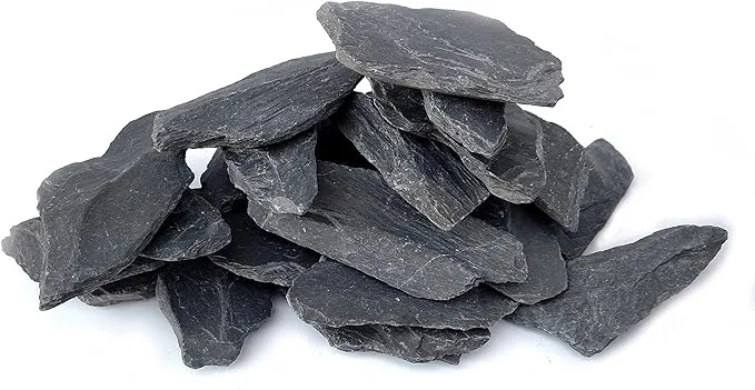 Natural Slate Stone 3 to 5 Inches - USA Sourced and Packaged for Aquascaping Aquariums, Terrariums, Paludariums, Reptiles, Wargaming, Model Railroads, Miniature Gardens, Mosaic Art (12lbs)