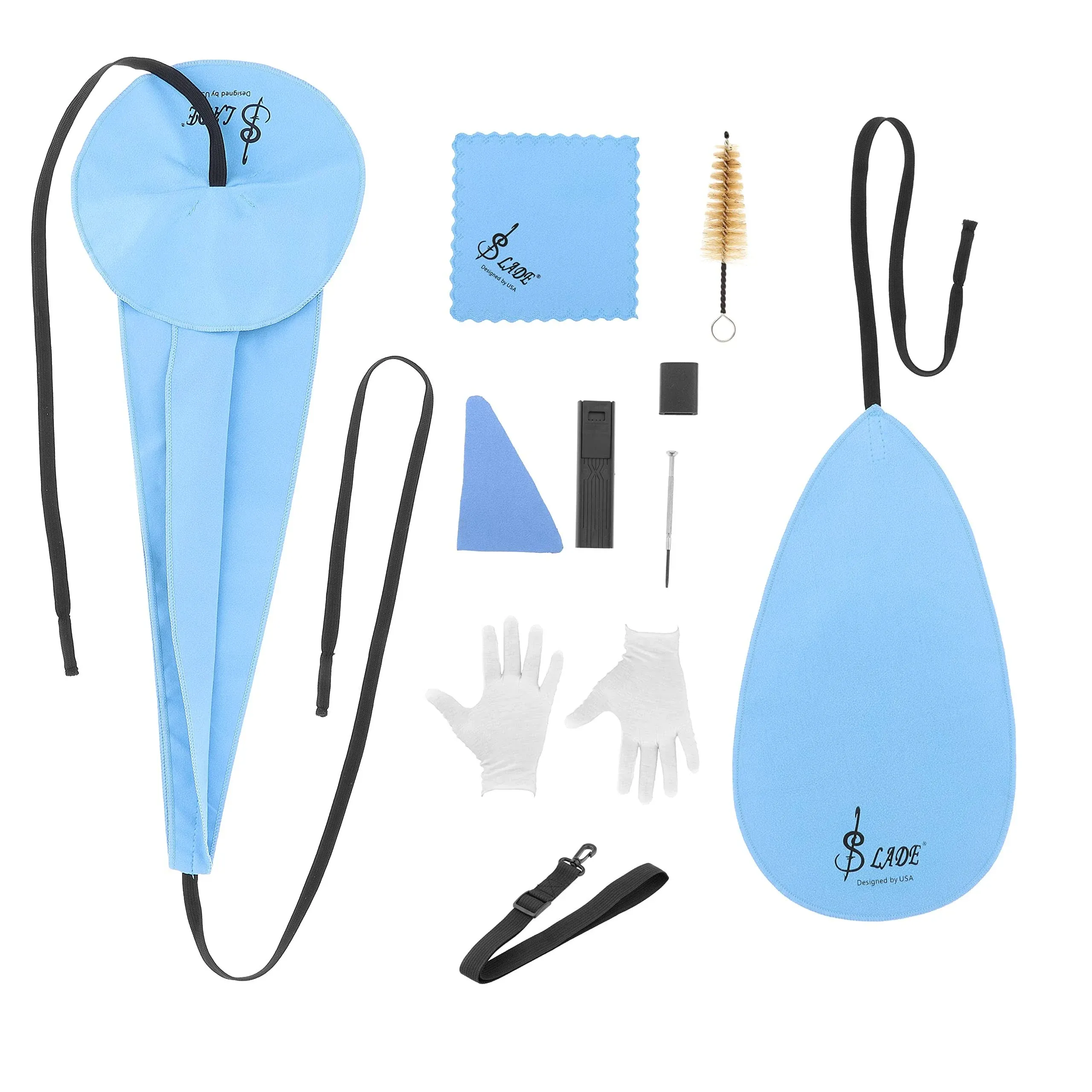 Saxophone Cleaning Kit, 10-in-1 Alto Sax Cleaning Kit, Including Sax Cleaning Cloth, Mouthpiece Brush, Mini Screwdriver Cleaning Cloth for Wind & Woodwind Struments