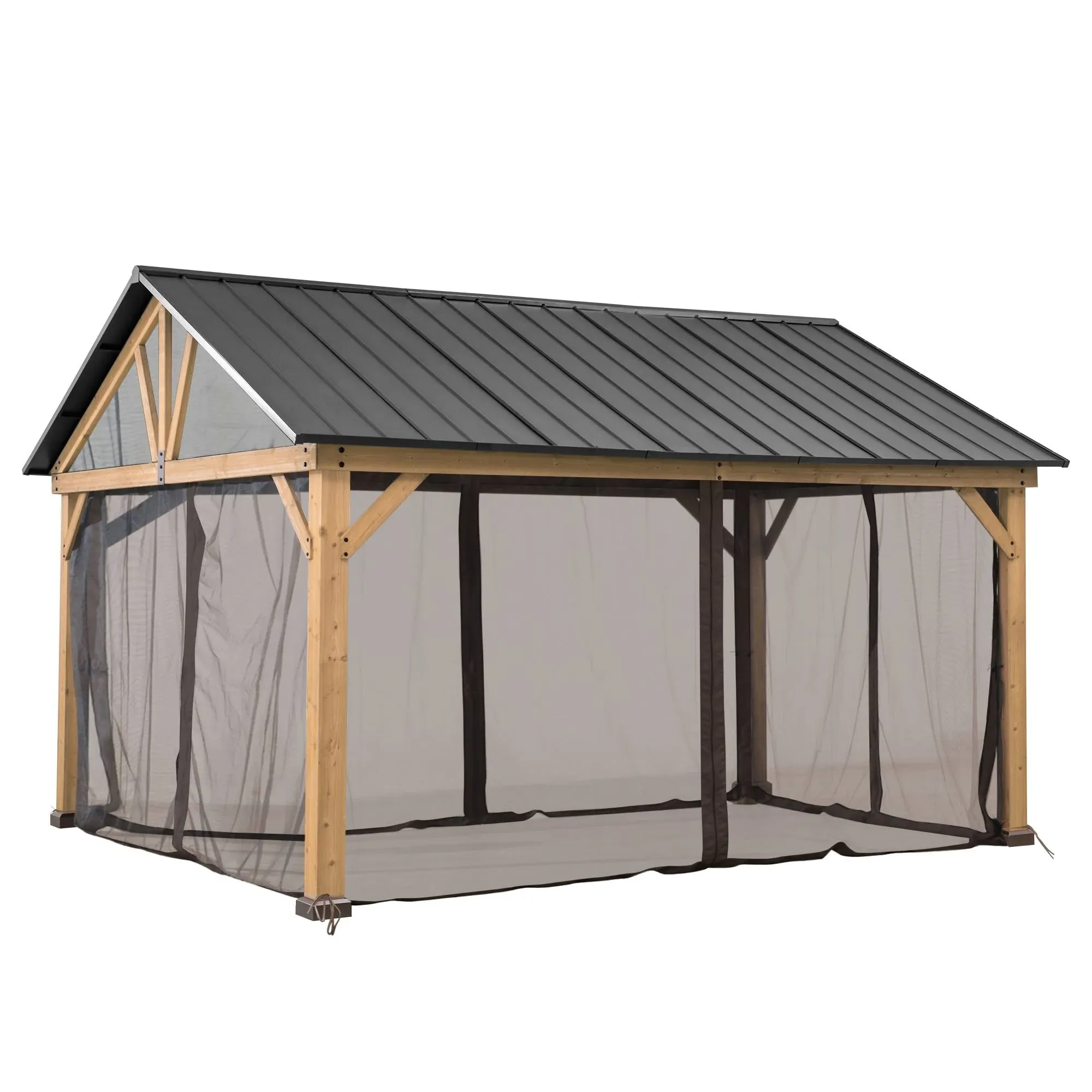 Sunjoy 168-in x 148.82-in Khaki Gazebo Insect Net