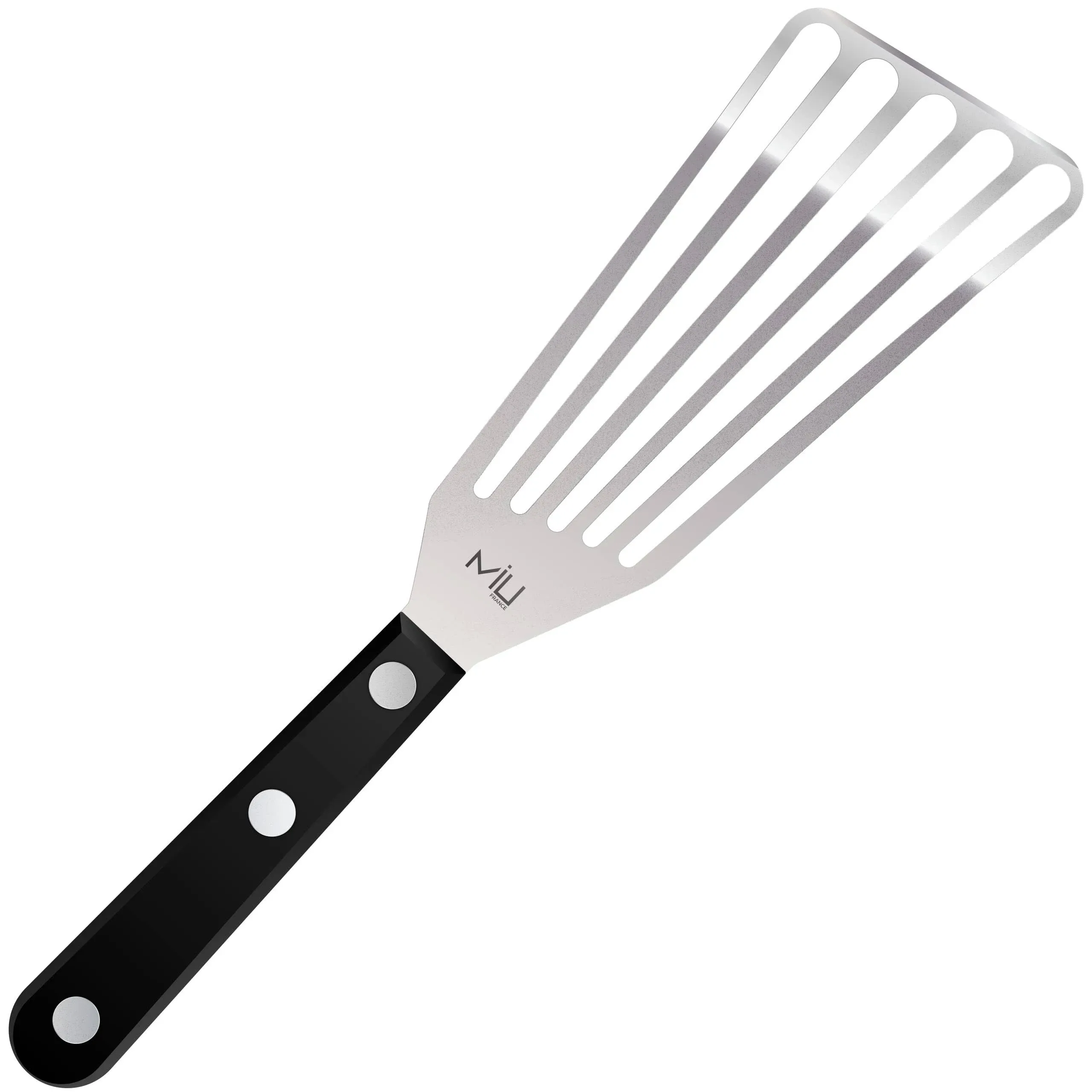 MIU Fish Spatula Stainless Steel, Flexible, Polished Metal, Corrosion Resistant, Kitchen Slotted Turner [Upgraded Version]