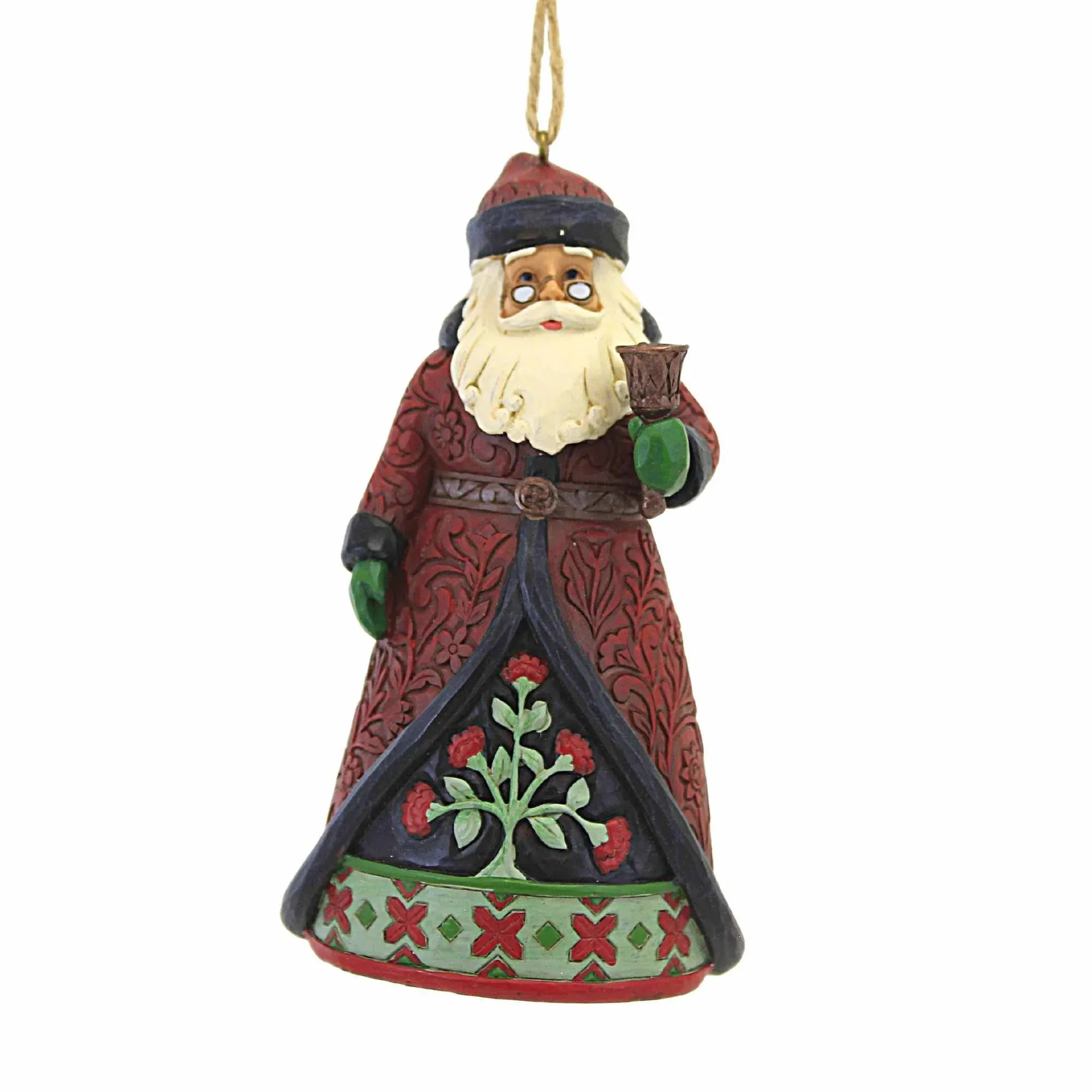 Enesco Holiday Manor Santa Bell Ornament