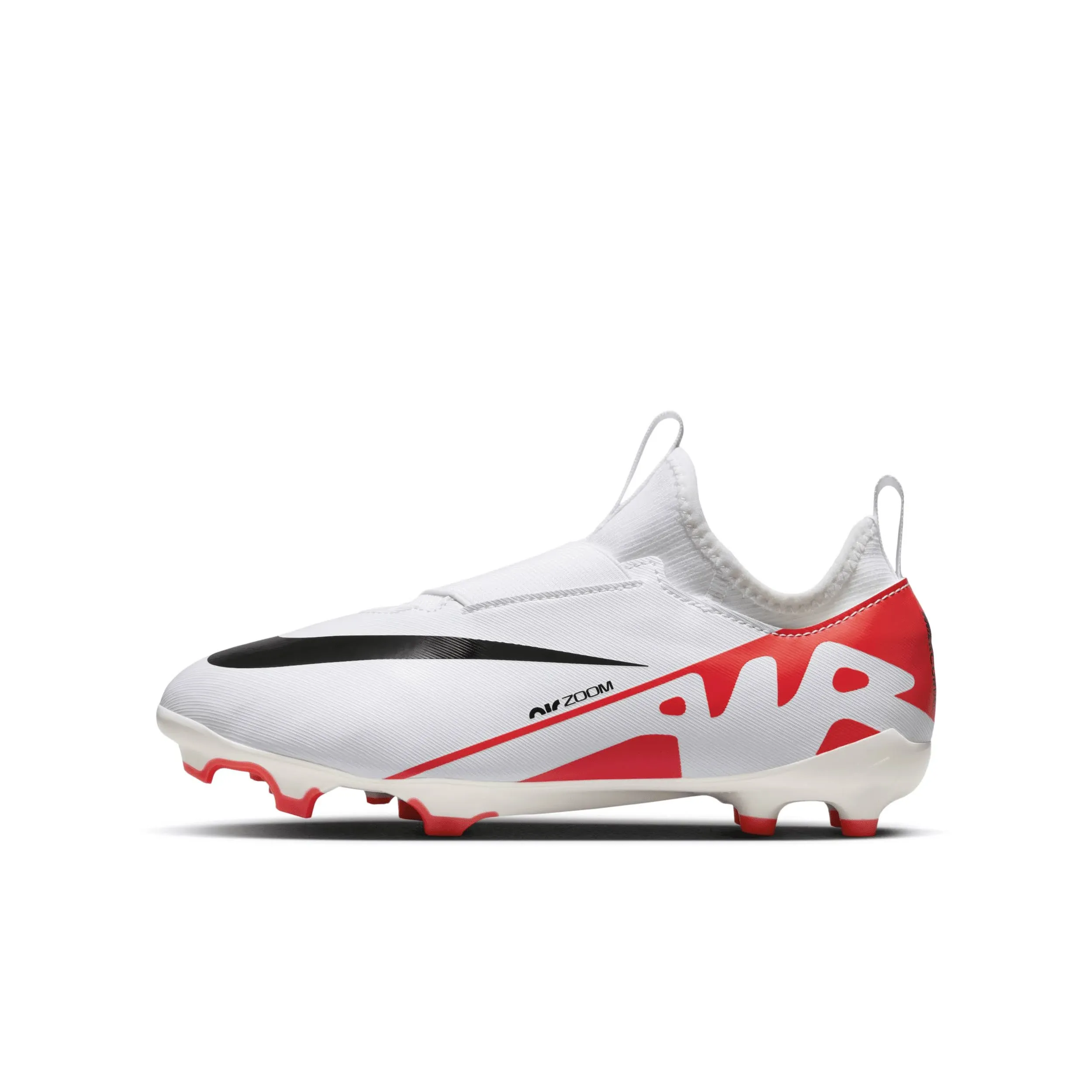 Nike Kids' Mercurial Zoom Vapor 15 Academy FG Soccer Cleats, Red/White