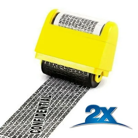 AMAZINGFORLESS - IDENTITY THEFT PREVENTION ROLLER STAMP CONFIDENTIAL DATA SECURITY PROTECTION STAMPS