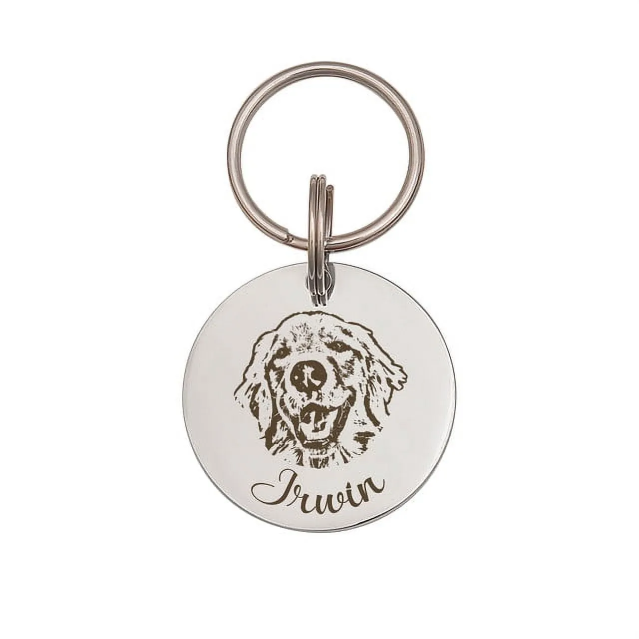 GISUERY Pet Tag Dog Tags Engraved - Stainless Steel Dog Name Tag - Personalized Dog Cat Tag Double Sided Engraving - Custom Dog Tags with 9 Designs,BoneGISUERY Pet Tag Dog Tags Engraved - Stainless Steel D…