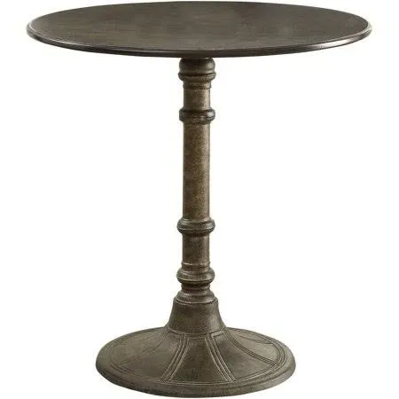 Oswego Round Bistro Dining Table Bronze - Luna Furniture