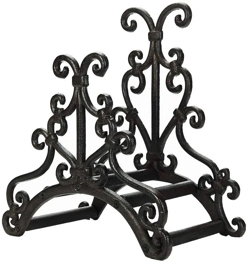 Sungmor Cast Iron Garden Hose Holder Antique Decorative Wall Mounted Hose Rack