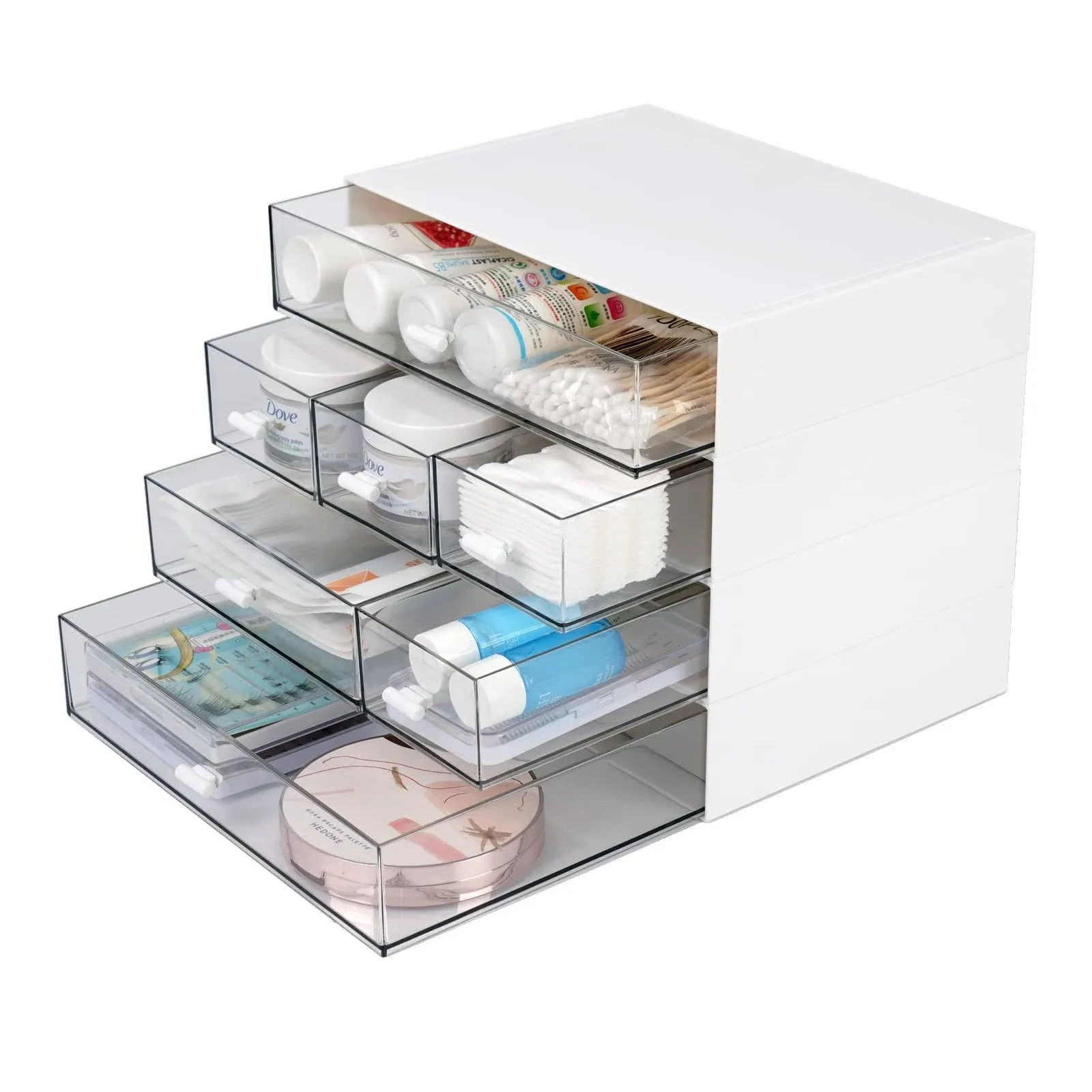 OSteed Desktop Drawers, Desk Organizer with 7 Drawers, Stackable Plastic Storage ...