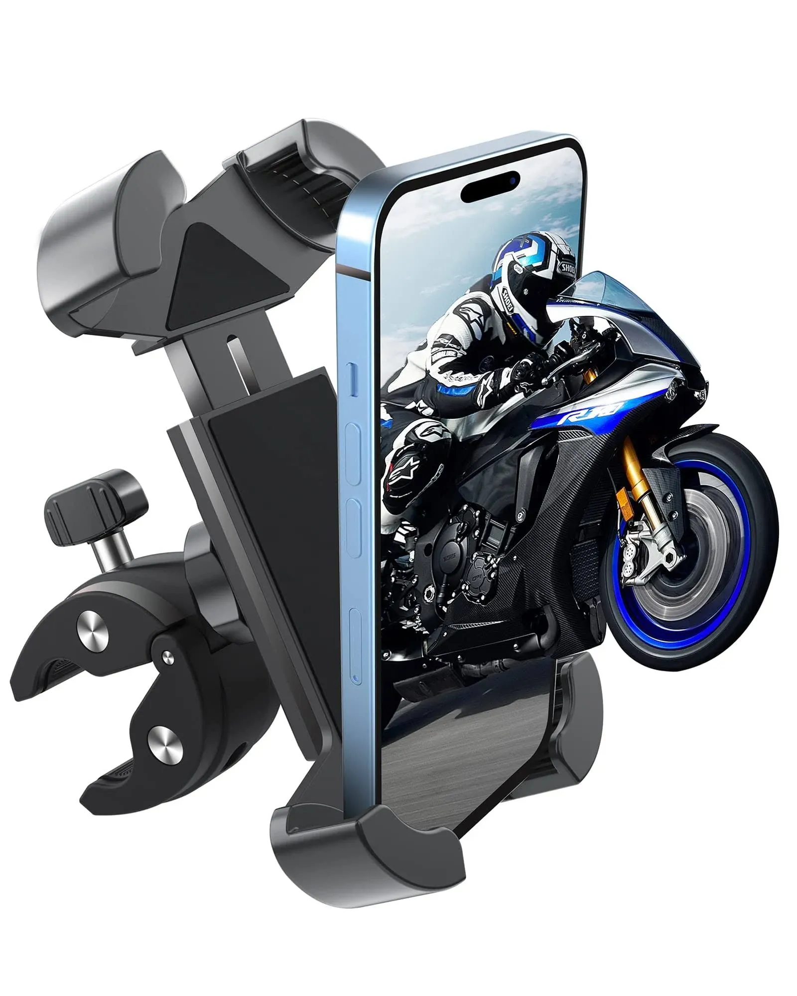 ORIbox Bike Phone Mount, Motorcycle Handlebar Mount, 360° Rotation Silicone ...