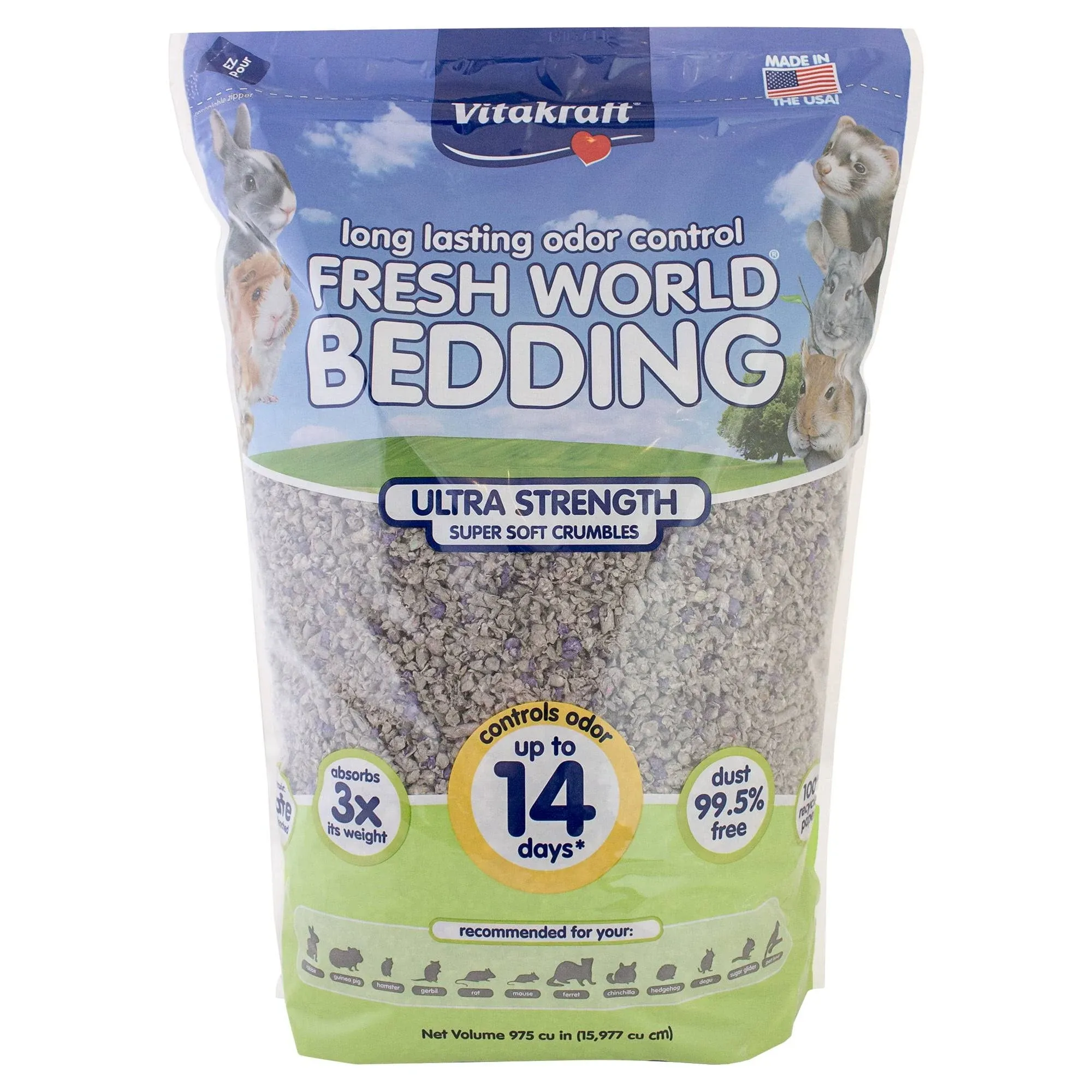 Vitakraft Fresh World Ultra Strength Crumble Bedding for Small Animals